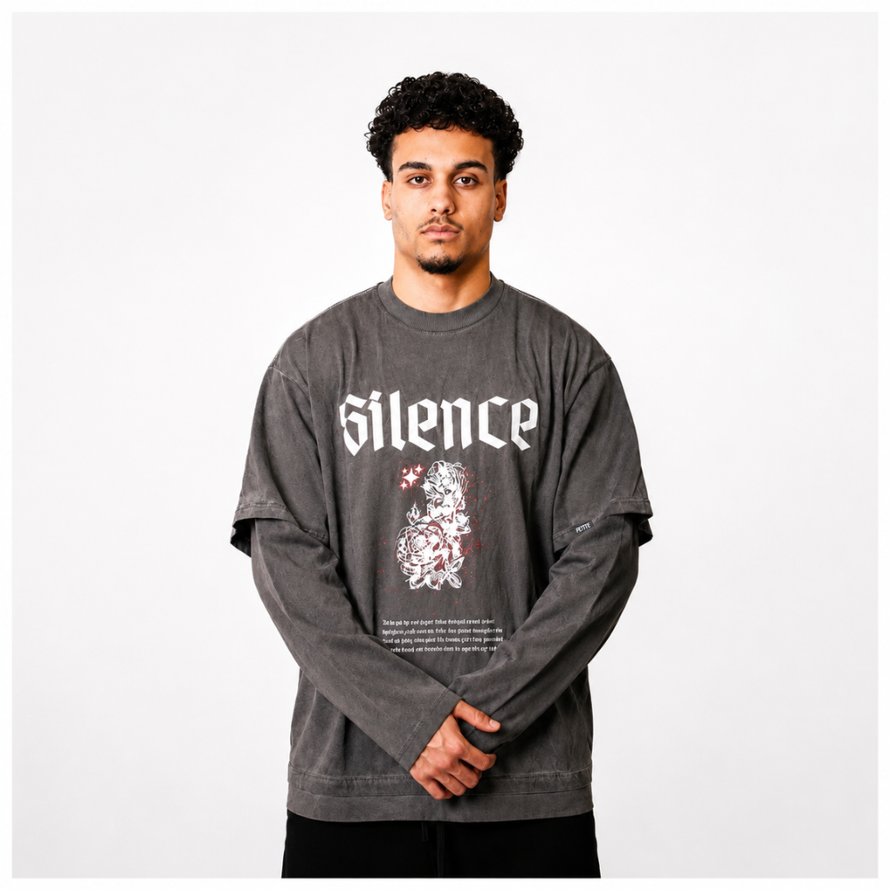 FLORE DOUBLE SLEEVE SILENCE GREY