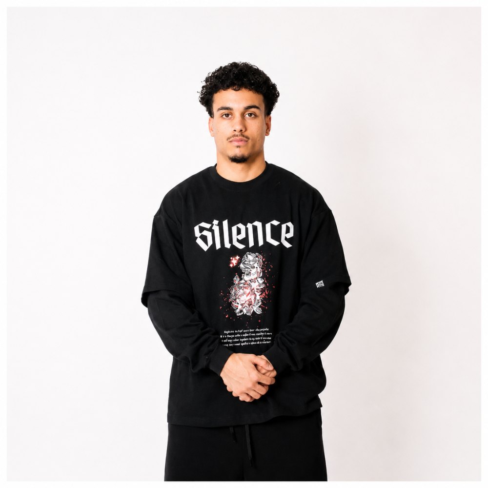FLORE DOUBLE SLEEVE SILENCE BLACK