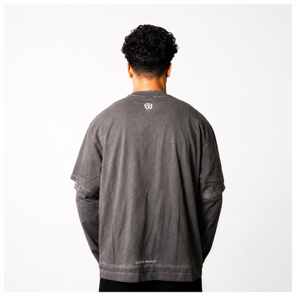 FLORE DOUBLE SLEEVE SILENCE GREY