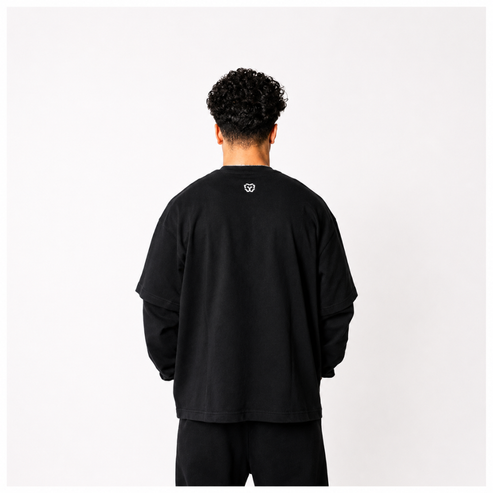 FLORE DOUBLE SLEEVE SILENCE BLACK